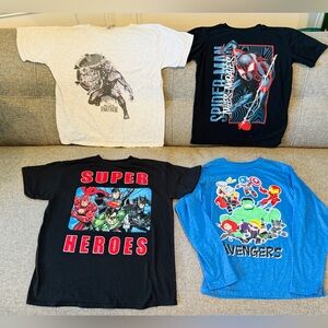 Marvel Superhero T-Shirts Set of Four, size Small
